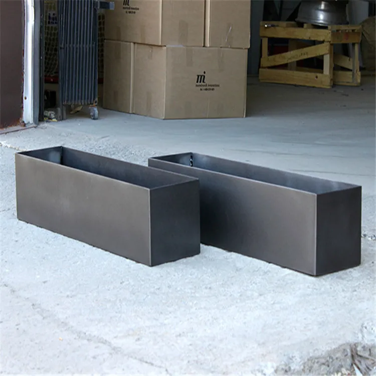 Уличный металлический большой цветочный горшок для сада