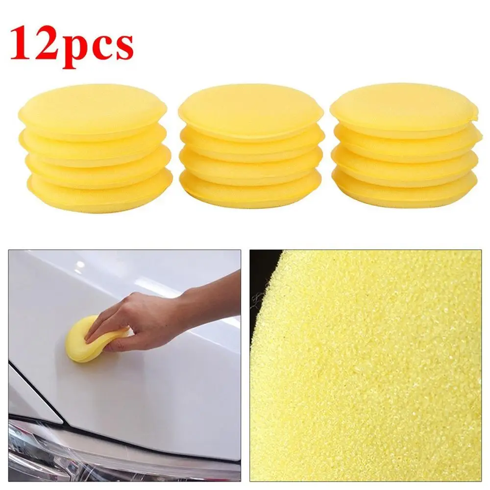 Microfiber Car Wax Sponge Polish Pads Car Detailing Polish Waxing Sponge