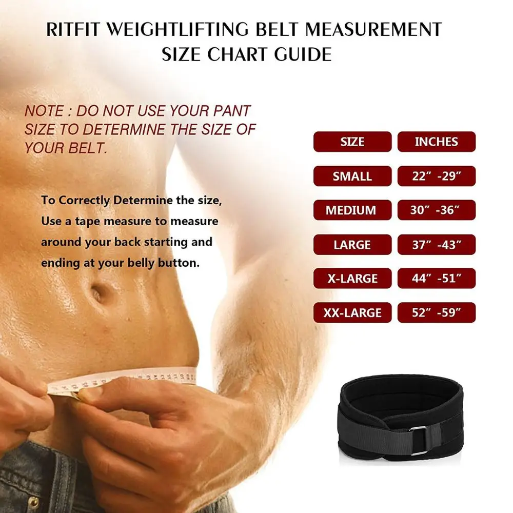 Fitness Training Back Support Powerlifting Weightlifting Belt Neoprene