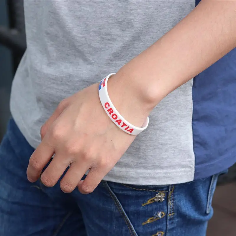 Russia Country Flags Sport Wristband Football Fans Silicone Bracelet Souvenir Gift making machine Guangzhou