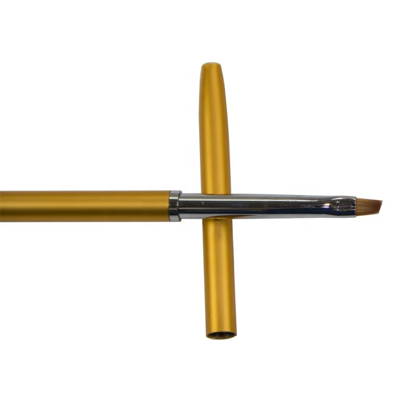 Оптовая продажа, профессиональная щетка для ногтей с металлической ручкой