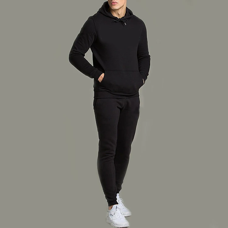 
Plain tan wholesale men winter blank sweatsuit men tracksuit 