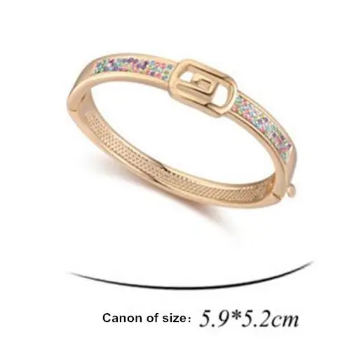 
Europe & USA sell lots of creative belt high-end real gold plated bracelet crystal bracelet 