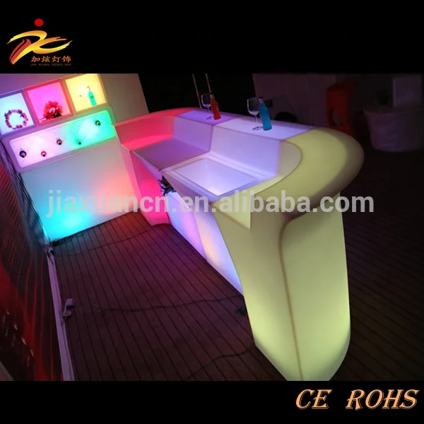 
Waterproof plastic color changing portable led bar furniture/corner led counter table from China 