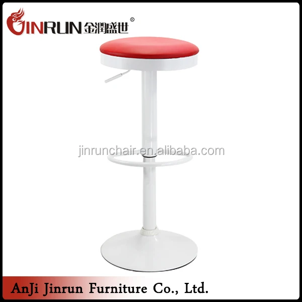 China good Aftermarket chair unique design fixed red bar stools
