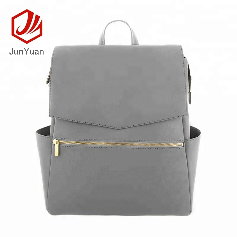 QUAN ZHOU New Fashion PU Leather Baby Nappy Bag Backpack Diaper Bag