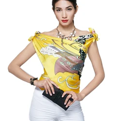 Custom Printed Design Square Twill 90x90 100% Silk Scarves Digital Printing Women Ladies Pure Scarf Headscarf 100% Silk Scarf