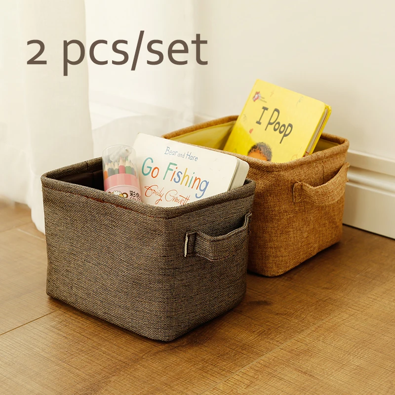 Высококачественная тканевая Складная Настольная косметическая коробка для всякой всячины