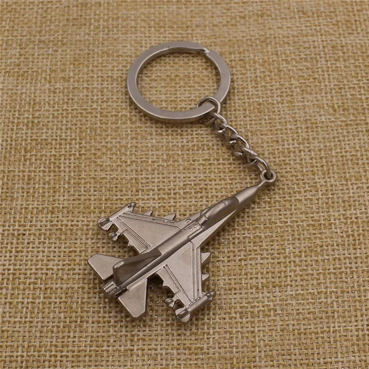 Custom zinc alloy metal airplane/aircraft model keychain