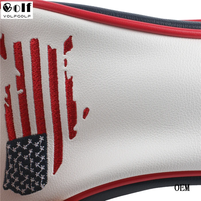 
VolfGolf USA Map Golf Wood Club headcover PU Leather Golf Driver FairwayWoods headcover 