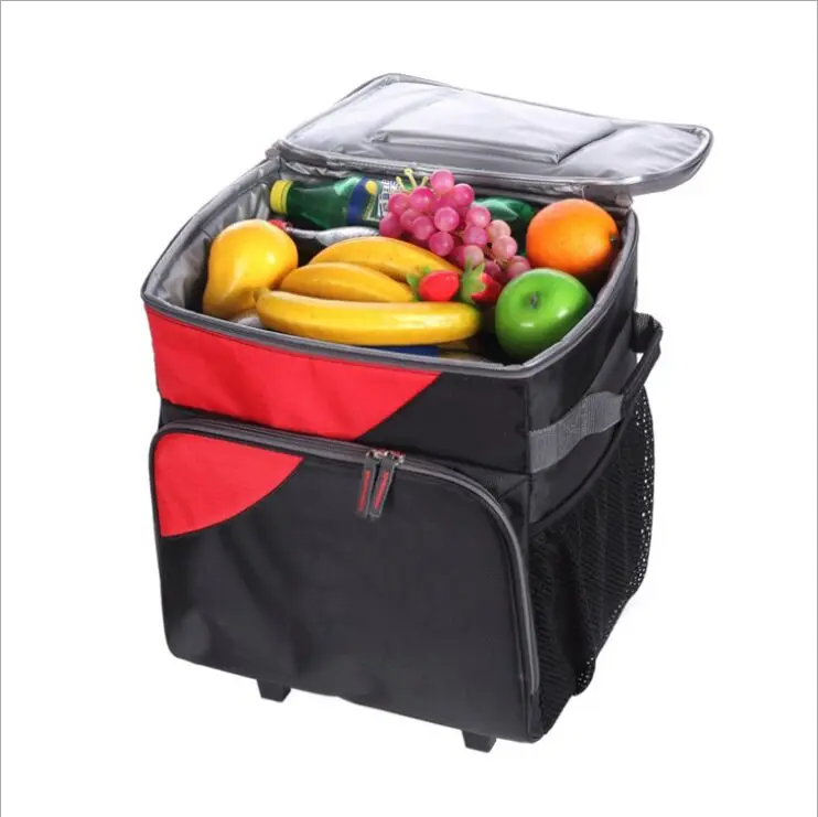 2020 new outdoor pull rod 2 color ice pack eco-friendly thicker car ice bag