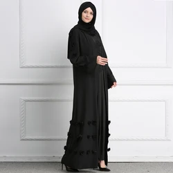 New arrival 2019 islamic clothing Muslim women clothes soft crepe beautiful long abaya dress