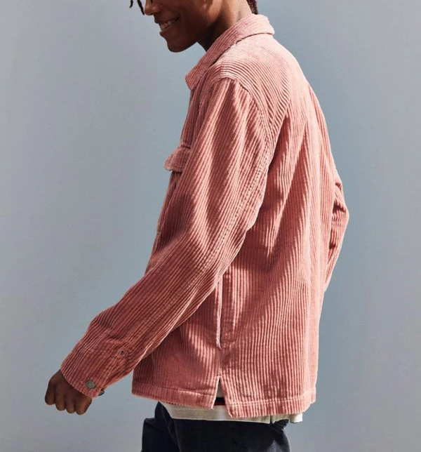 MGOO Custom Standard Fit Cotton Soft Ribbed Corduroy Men Shirt Jacket