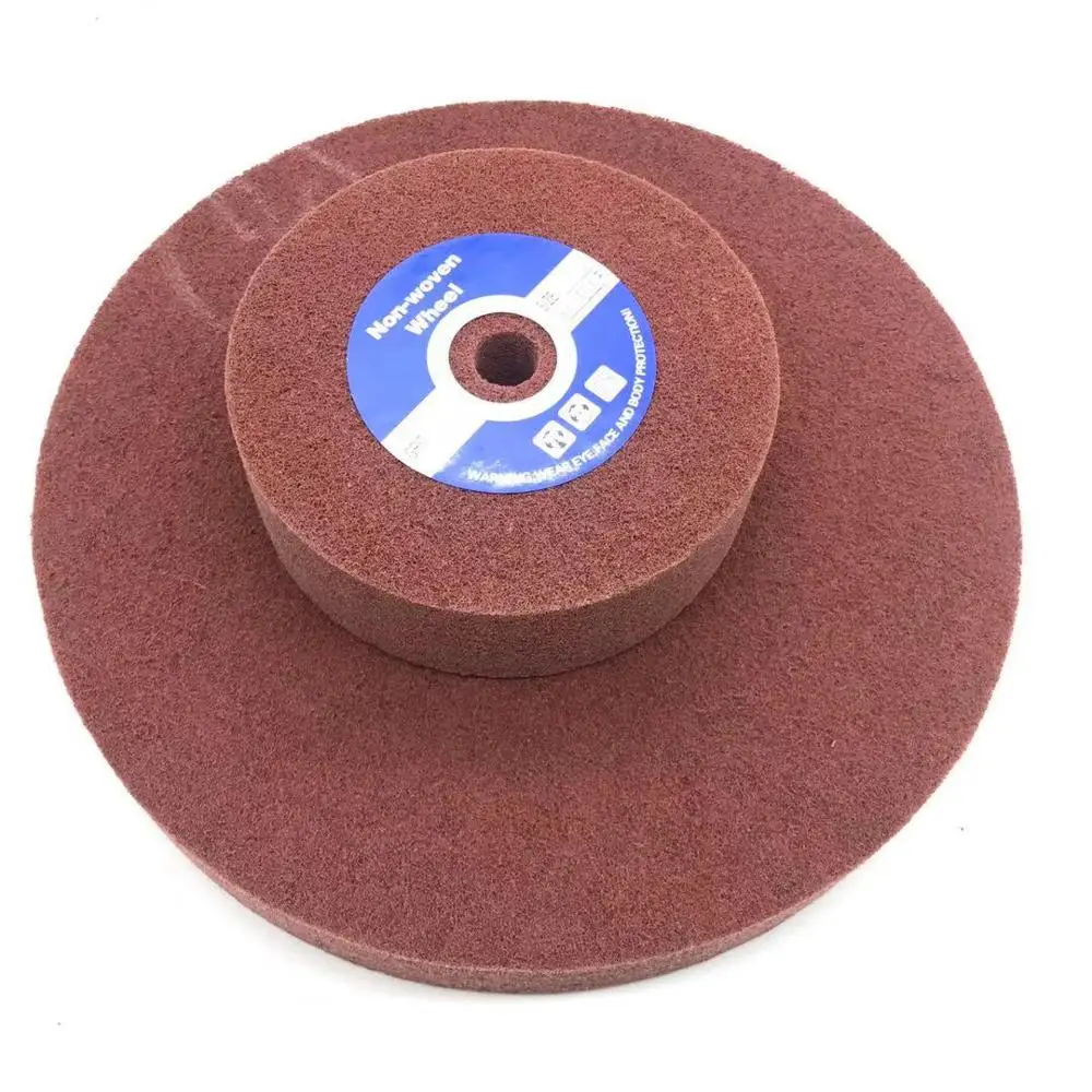 SHARPNESS Non-Woven Nylon Fabric Polishing Wheel for Metal Stainless Steel Pipes Copper Aluminum Marble Stone 8x2 9P