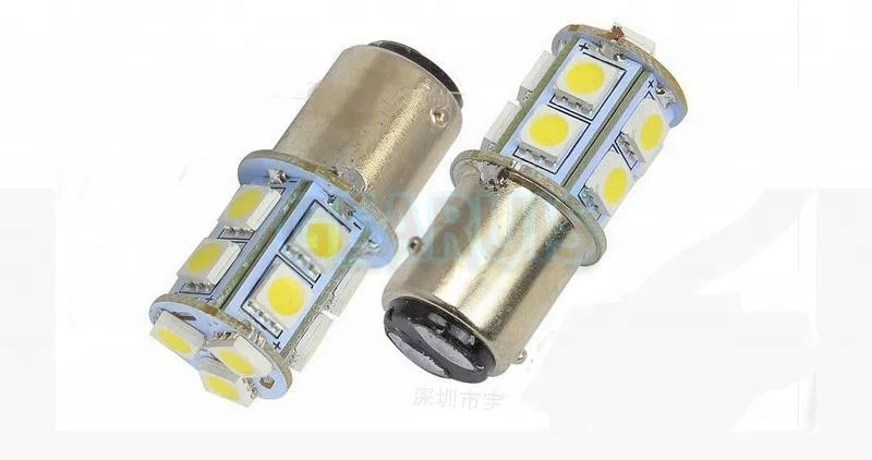 P21/5W S25 1157 BAY15D 13 SMD 5050 LED For auto car light brake light DC 12V white red blue yellow
