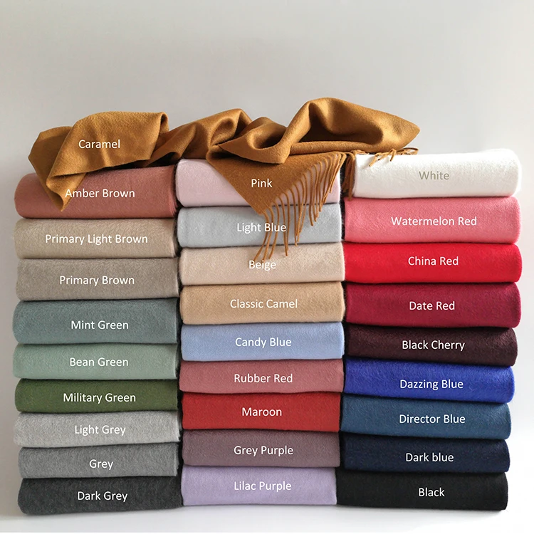 A Grade Cashmere Scarf Wholesale Winter Solid Color Pashmina cashmere scarf women shawl