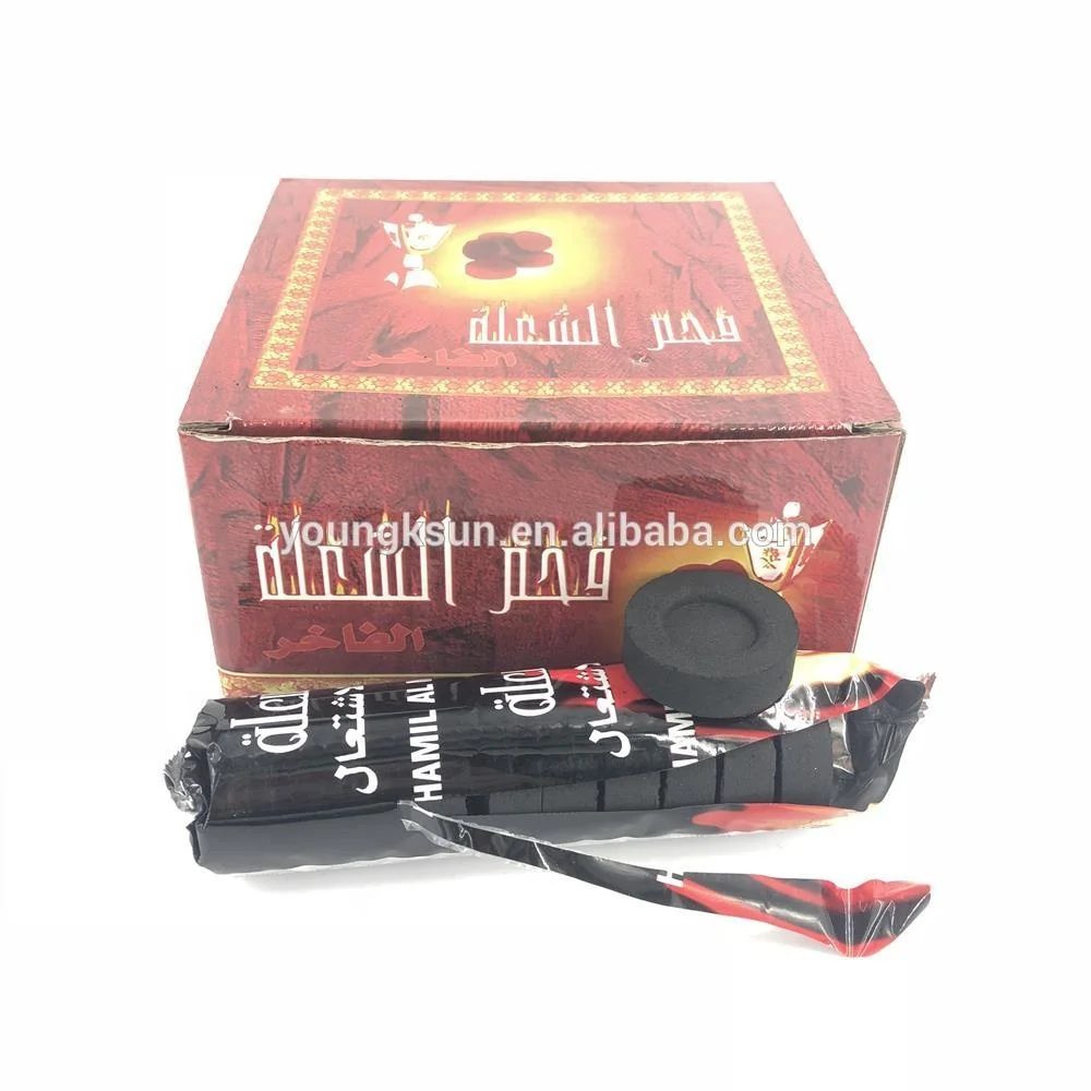 YKS 33mm factory directly Round shisha coal hookah bamboo charcoal price