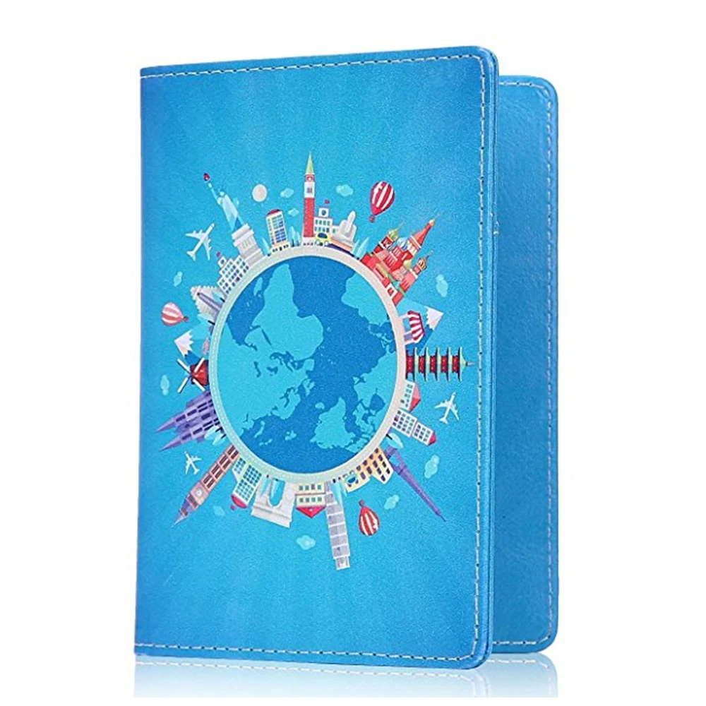 Custom High Quality Leather Passport Holder RFID Blocking Premium Travel Wallet Cover Case PU Leather Passport Holder