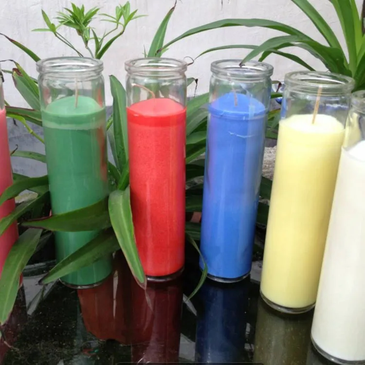 
competitive price catholic religious candles glass jar 