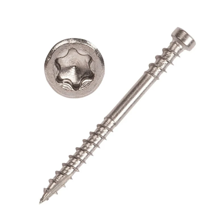 A 2 A4 Stainless steel 304 316  T17 Cylinder head Torx Drive deck screws for composite ,composite decking screws