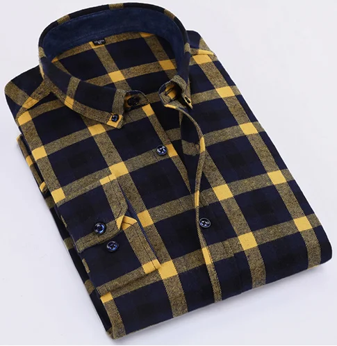 Оптовая продажа, дешевая Повседневная клетчатая рубашка с воротником на пуговицах из Китая