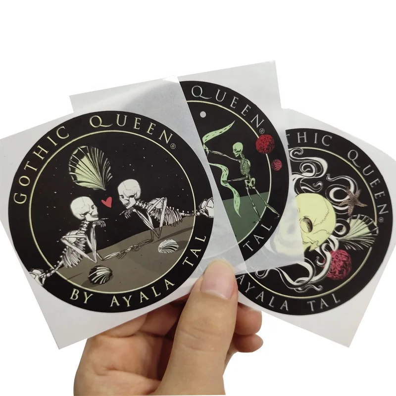 OEM Printing Shiny Fluorescent Custom Night Glowing In Dark Sticker