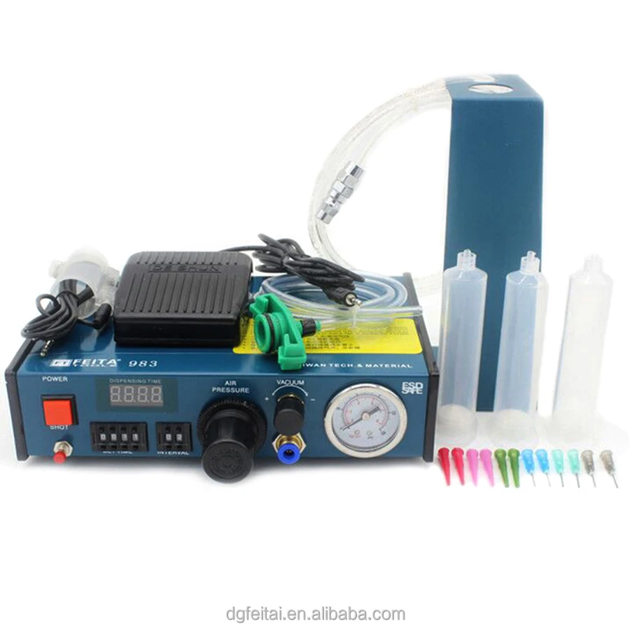 
FT-983 High Precision Automatic Glue Dispensing Dispenser Liquid Soldering Fluxes Paste Controller Dropper 