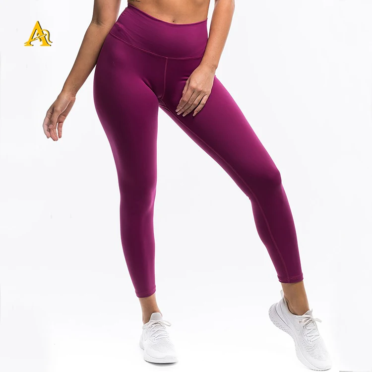 
2019 Hidden Pocket Solid Color Active Wear Mesh Patchwork Capri Yoga Pants High Waisted Leggings For Women 
