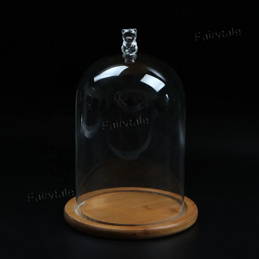 
Creative Glass Cover Everlasting Flower Dome Display Glass Cheese Dome 