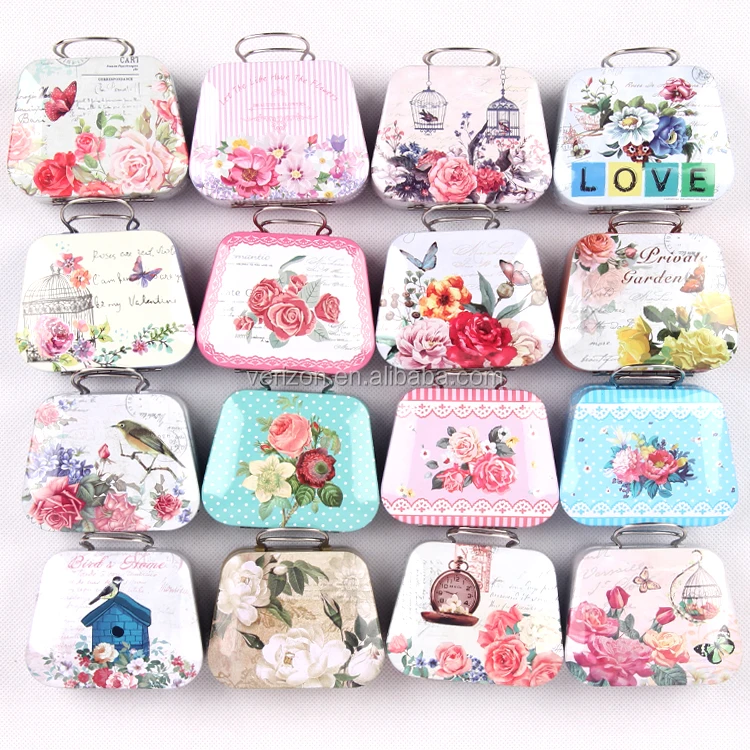 2016 новое поступление, подарочный контейнер с металлической ручкой, коллекционные Мини-жестяные коробки