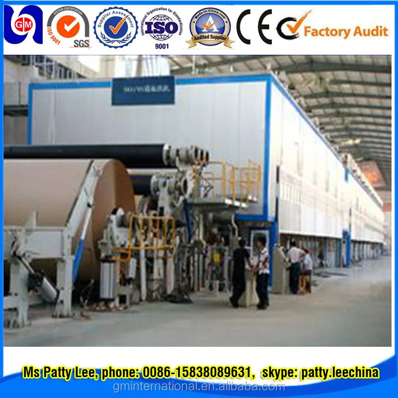 1760 м тип малых крафт-бумага машина, сырье: макулатура, первичной целлюлозы, ОКК