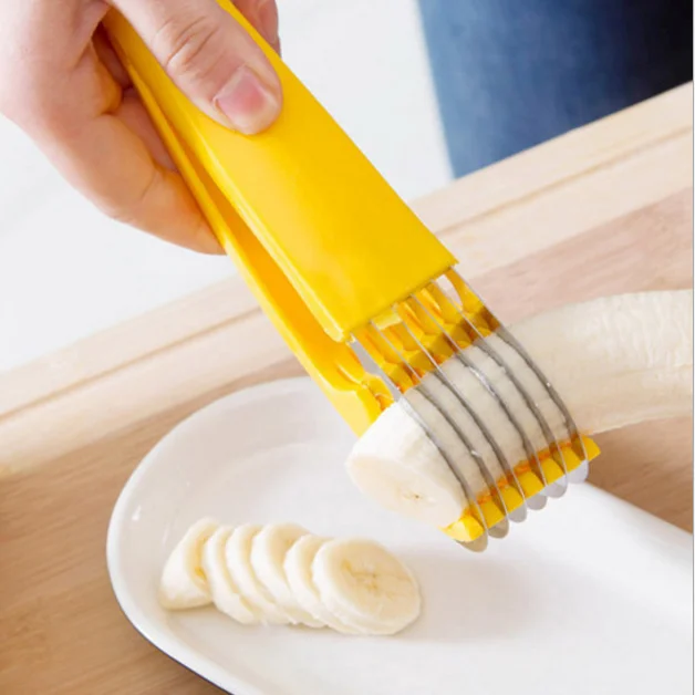 Fruit Cutter Cucumber Peeler Steel Cleaver Vegetable Salad Tool Home Kitchen Tool Banana Slicer