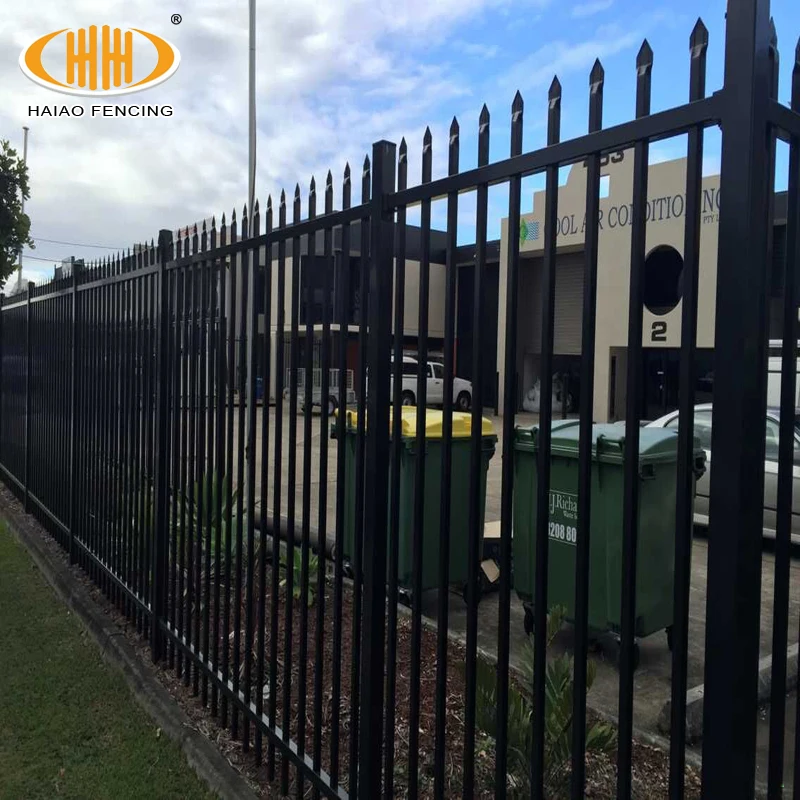 cheap iron fence philippines wrought prefabricated long lasting powder coating tubular steel fence in pieces