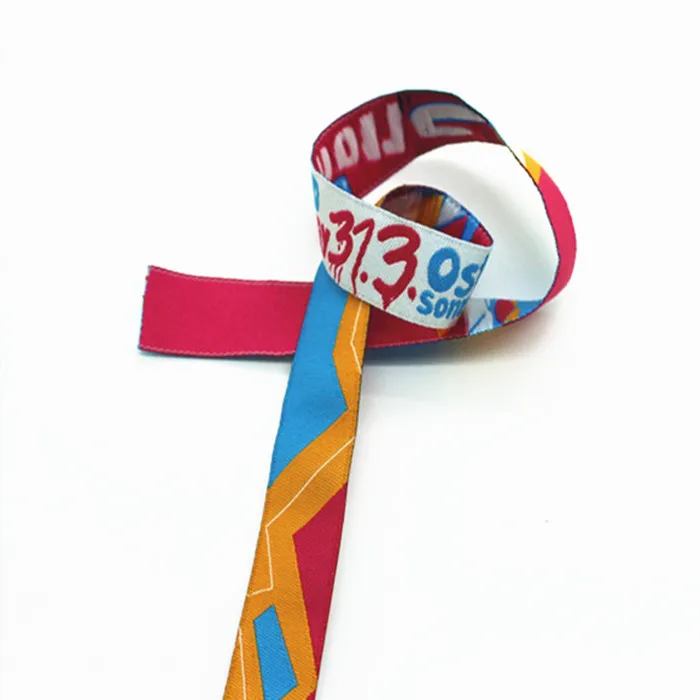 Custom printed elastic woven embroidered ribbon