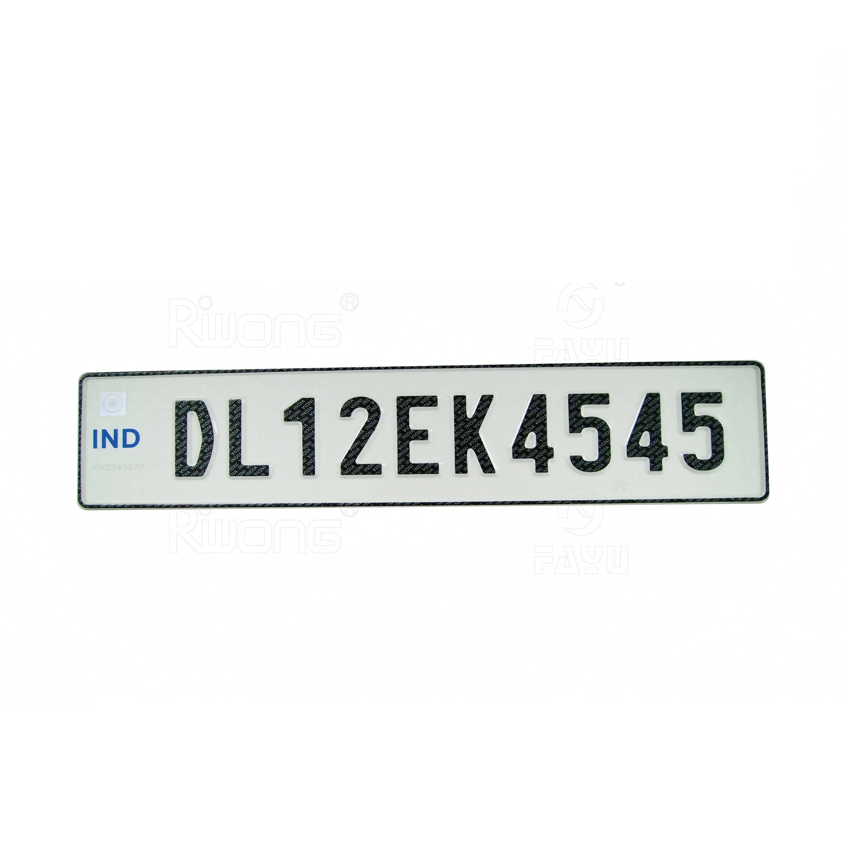 Euro Blank Aluminum Serial Number Plate with Reflective Film