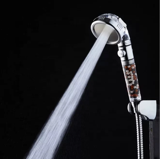 Shower Head with Filter Beads, 3 Modes Shower Envy Showerhead with On Off Switch, Handheld Eco Water Spa Shower Head