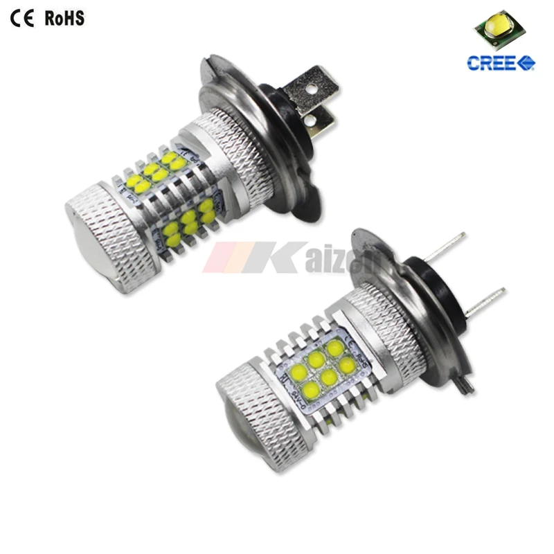 6000K High Power H7 LED Bulb For Hyundai Genesis Sonata Veloster Accent on High Beam Daytime Running Light