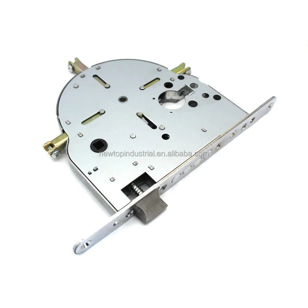 Israel market door lock body with 4 round iron bolt chrome plated