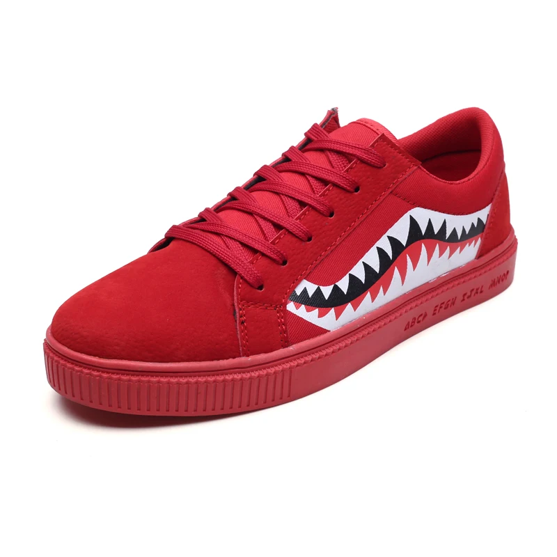Summer Vance with the same shark low-top shoes and  men sneaker shoes