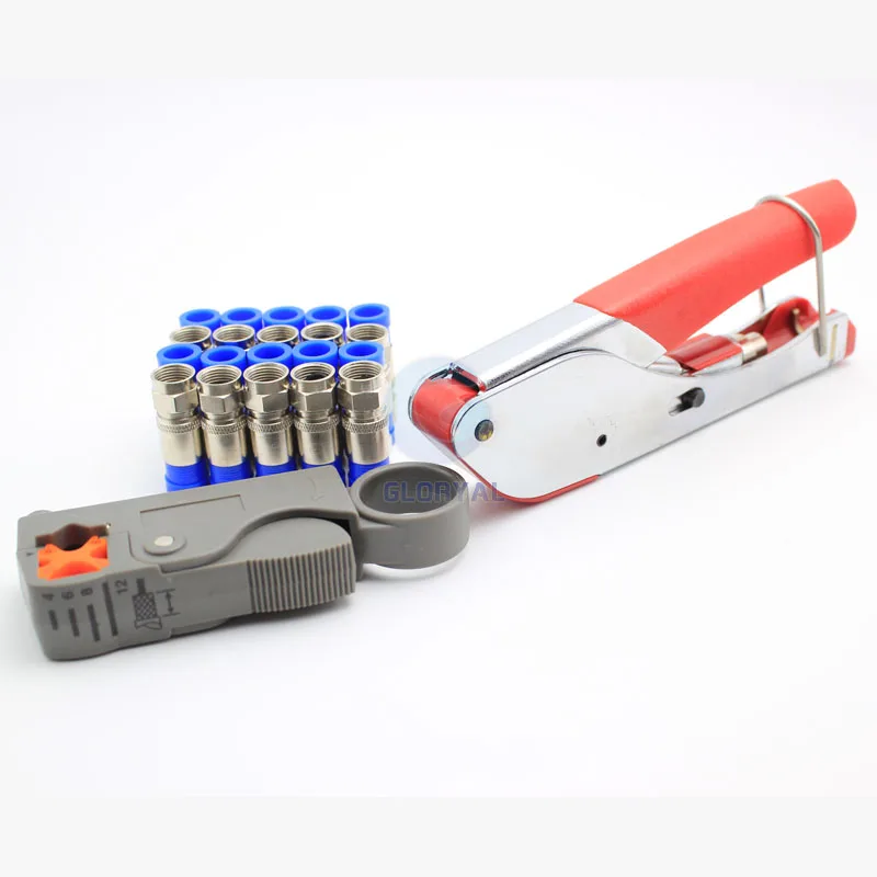 waterproof cable stripper for Coaxial Wire Stripping SET WITH RG6 CONNECTOR