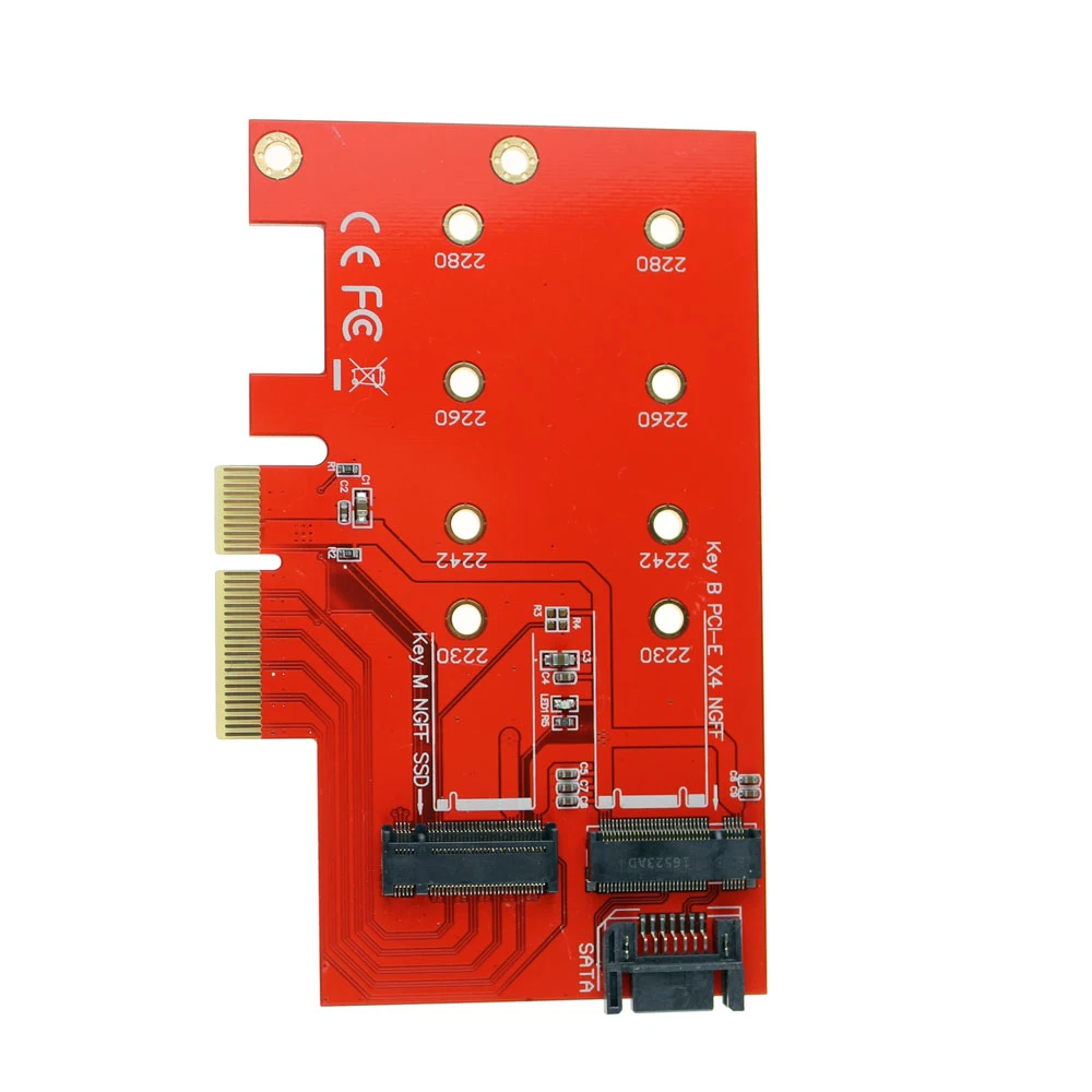 2 порта NGFF M.2 b + M ключ SSD для pci-e PCI Express 4X 4 Lane адаптер конвертер карту из dailyetech