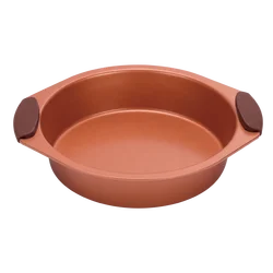 Baking dish bakeware sets with silicone handles and copper