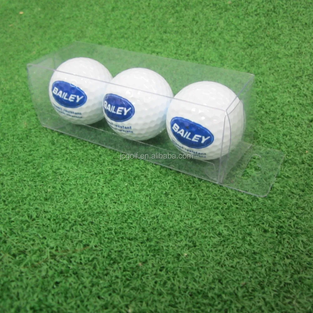 Custom Plastic PVC box packed white promotional golf balls