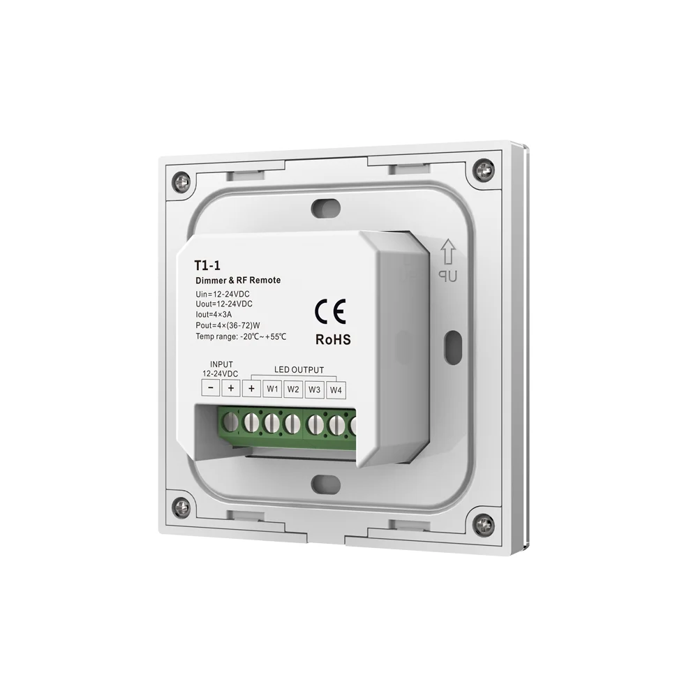 SKYDANCE  T1-1 RF 2.4G wireless smart home led controller switch glass touch panel dimmer light switch