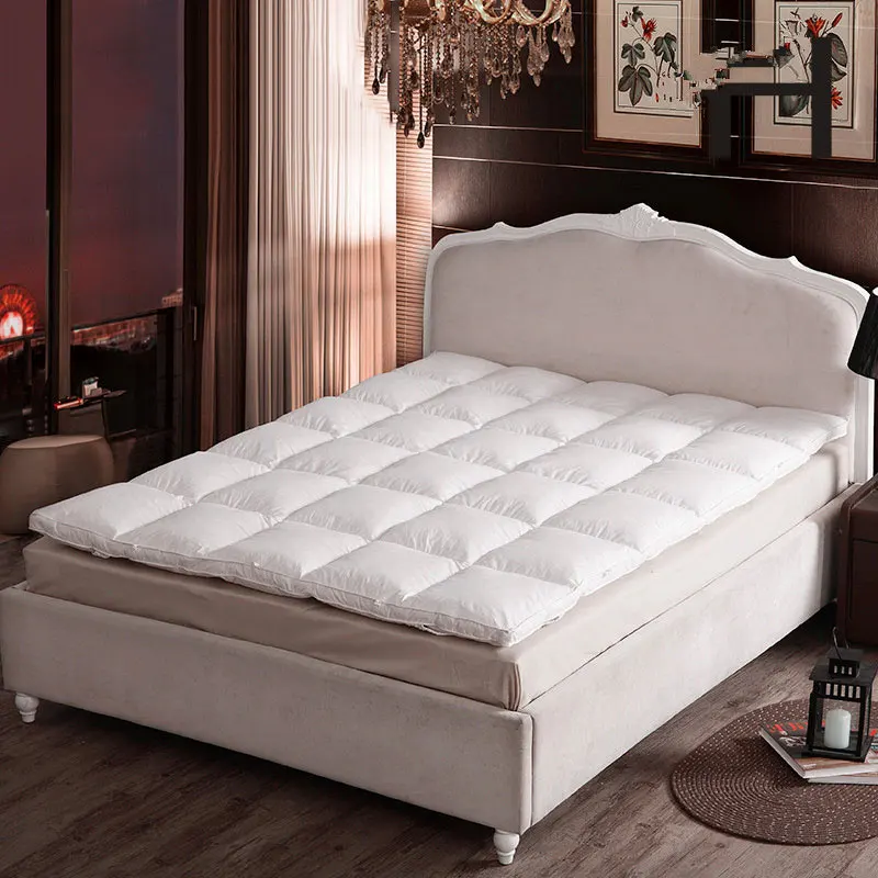 5 star hotel used 100% cotton fabric cover goose down feather mattress pad cover hotel mattress topper protector
