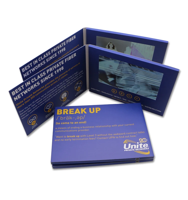 
2019 New Video Greeting Card With Large Memory High Quality mini screen digital video player 