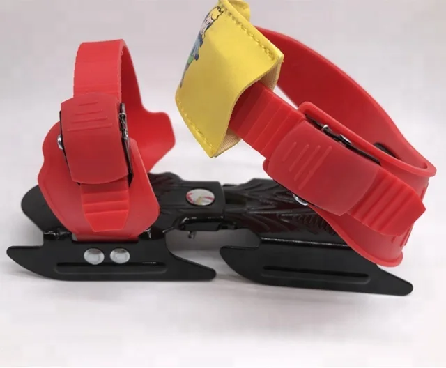 Adjustable double runner ice skate shoe