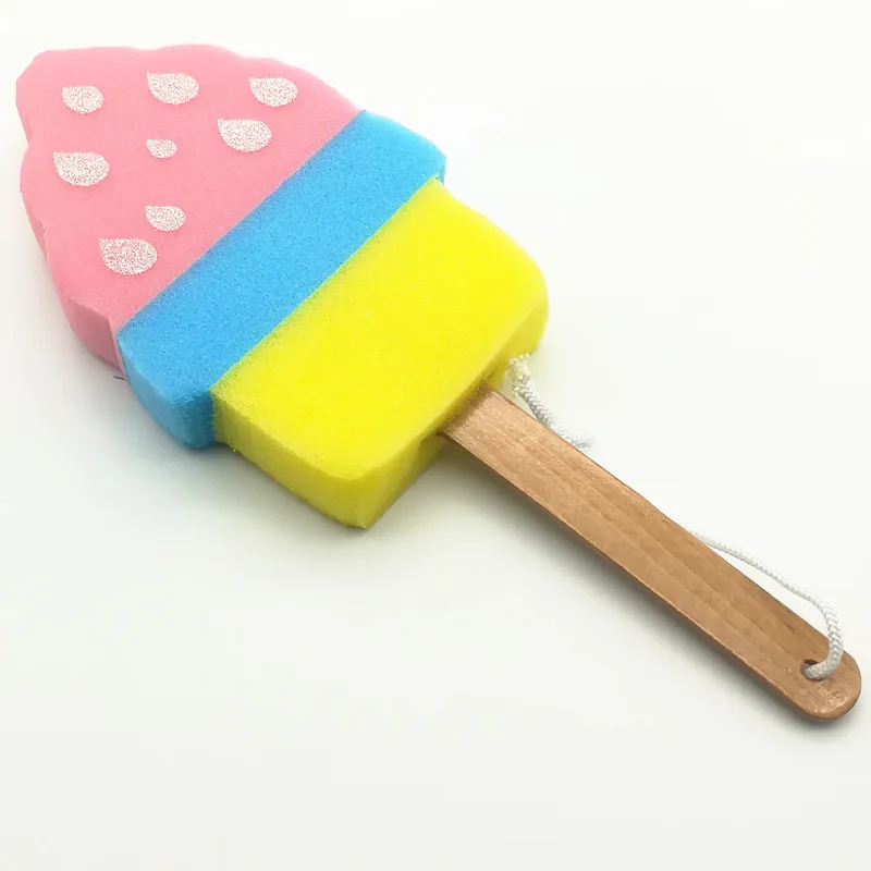 Japanese custom ice cream shape body cleaning kids bath brush sponge bath sponge