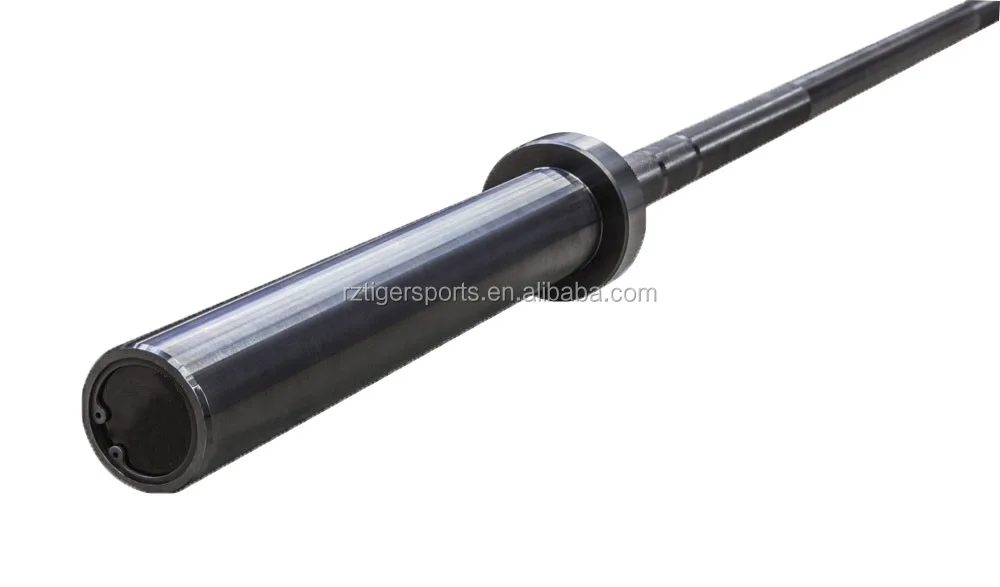 Phosphating Black handle with chromed sleeve barbell for weight lifting or Crossfit training