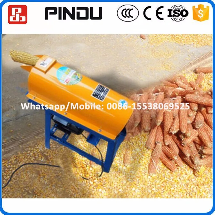 INTBUYING 220V Electric Corn Maize Thresher Sheller Threshing Machine for Agricultural Tool